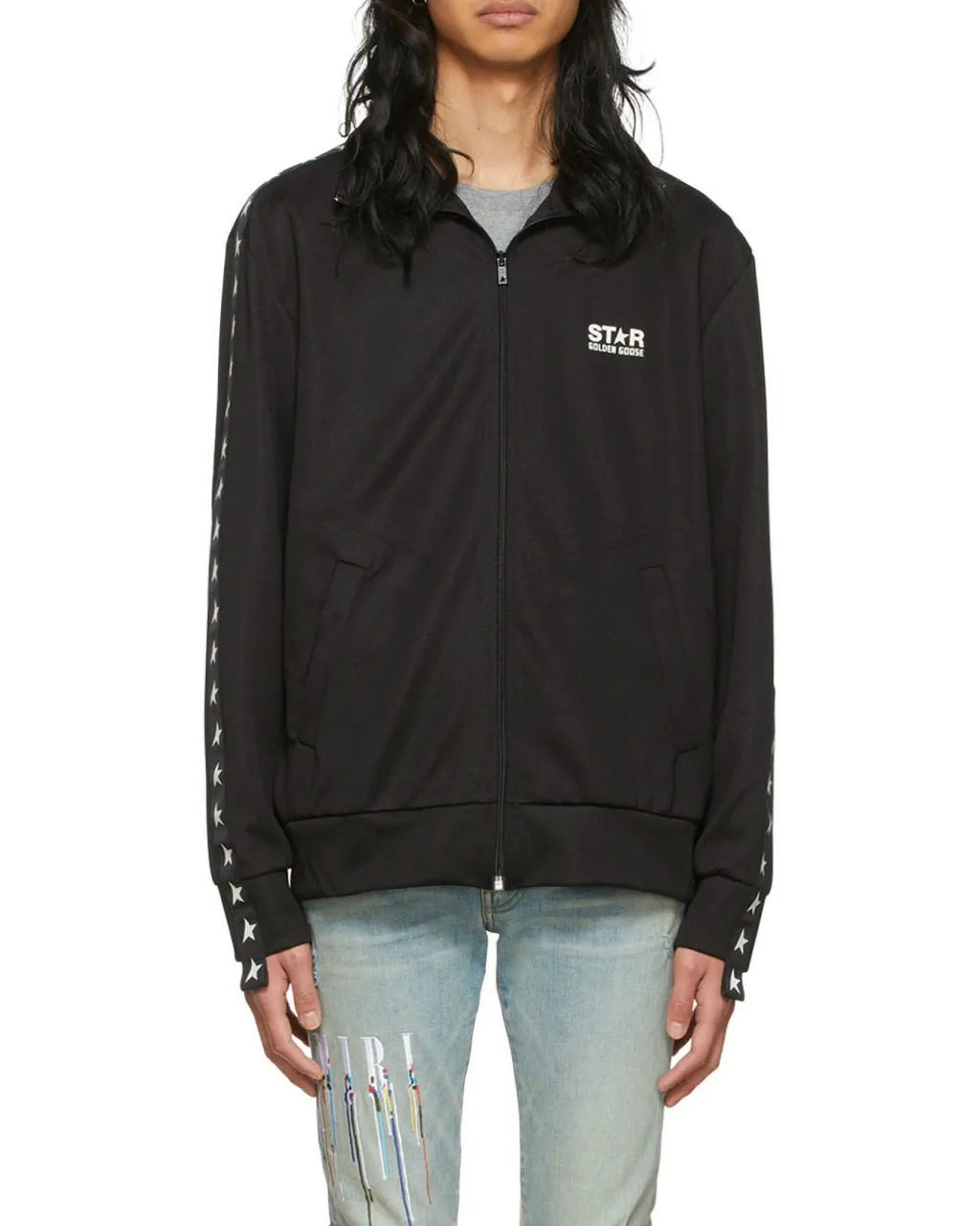 Golden Goose Deluxe Brand Star Tape Zipped Jacket