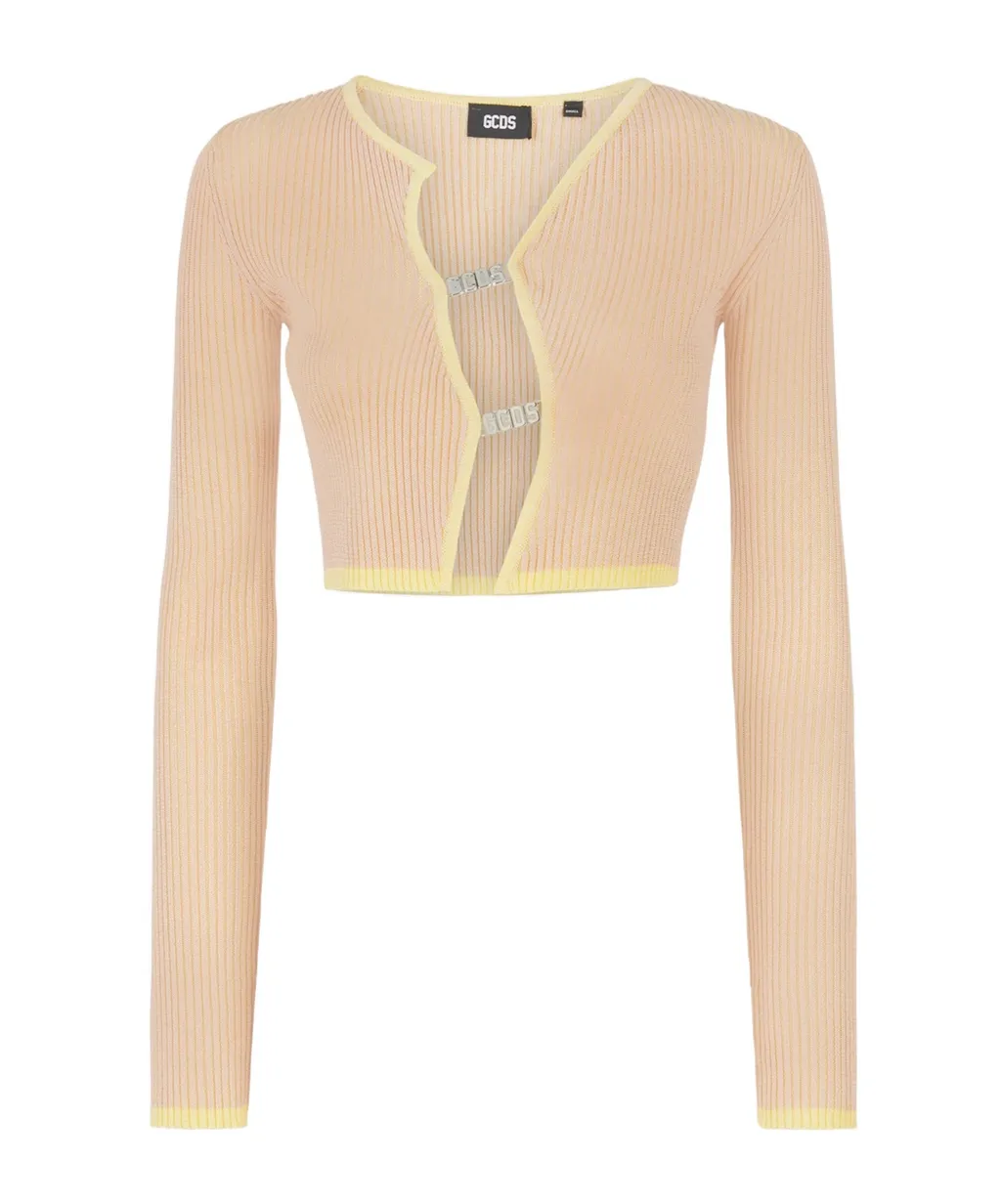 Gcds Comma Cropped Cardigan