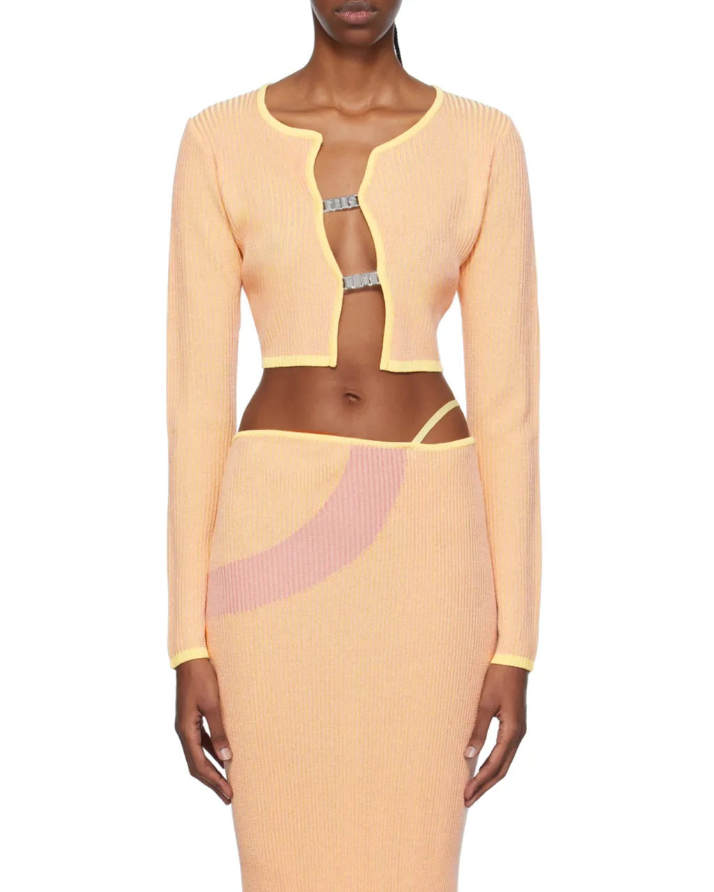Gcds Comma Cropped Cardigan