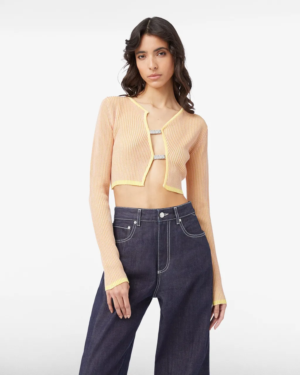 Gcds Comma Cropped Cardigan
