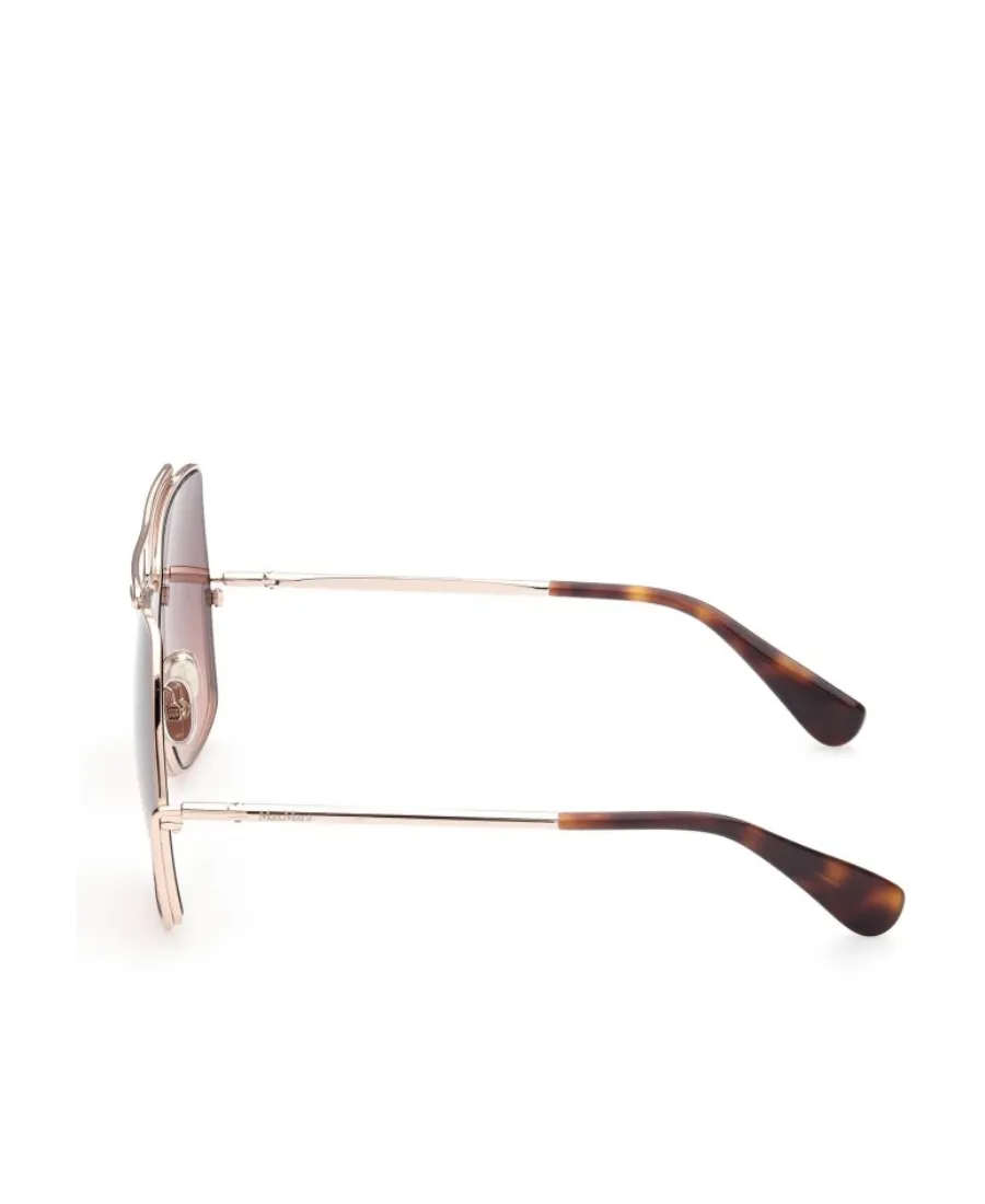 Oversized Geometric-Frame Aviator Sunglasses