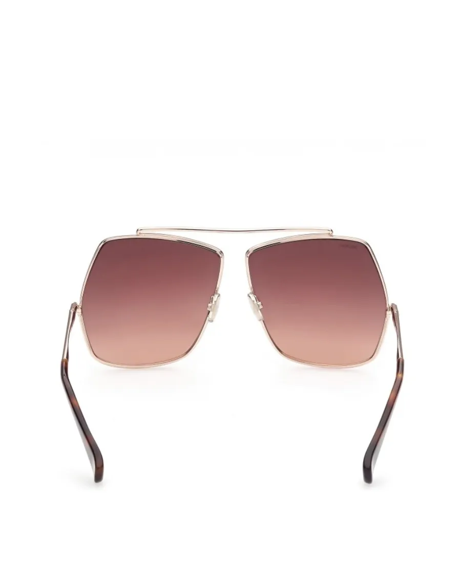 Oversized Geometric-Frame Aviator Sunglasses