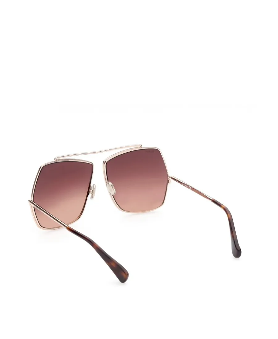 Oversized Geometric-Frame Aviator Sunglasses