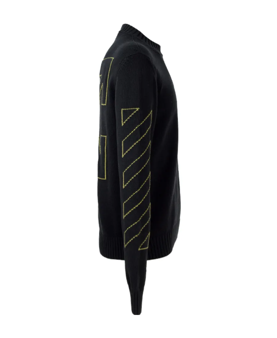 Off-White Ribbed-Hem Crewneck Sweater