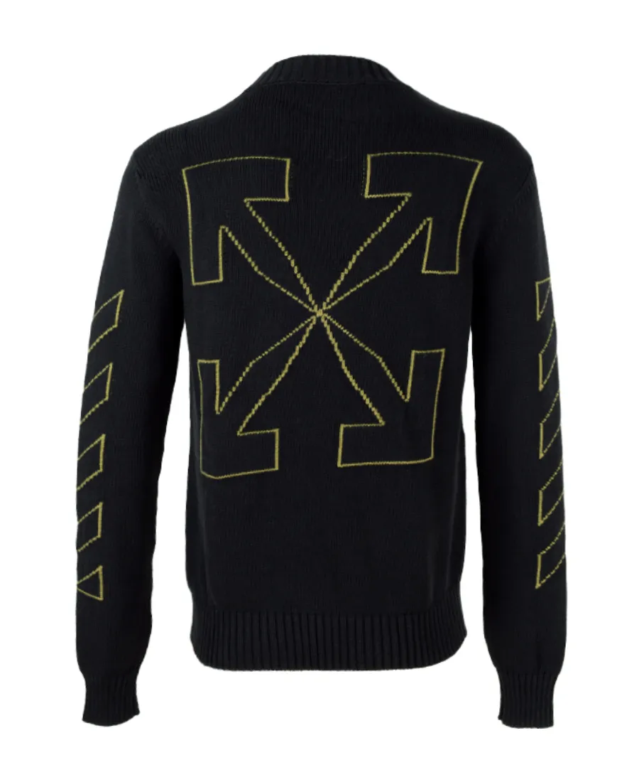 Off-White Ribbed-Hem Crewneck Sweater