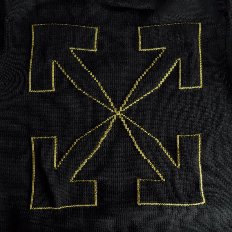Off-White Ribbed-Hem Crewneck Sweater