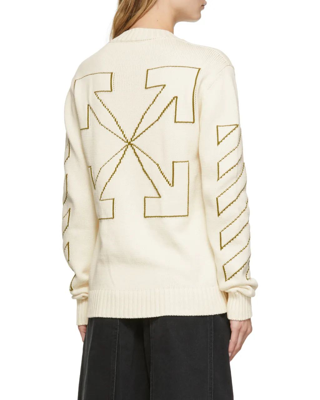 Arrows Long-Sleeve Knitted Jumper