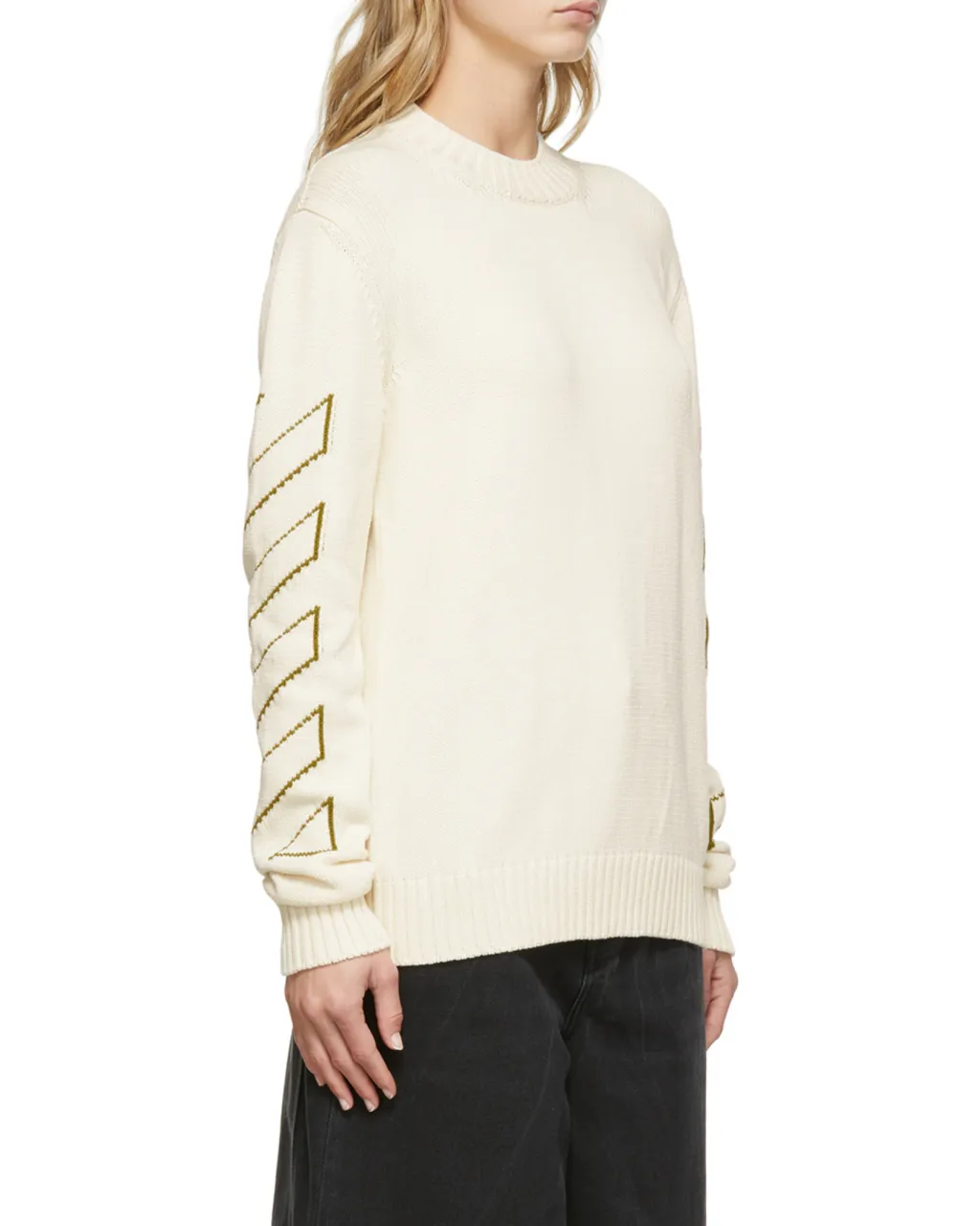 Arrows Long-Sleeve Knitted Jumper