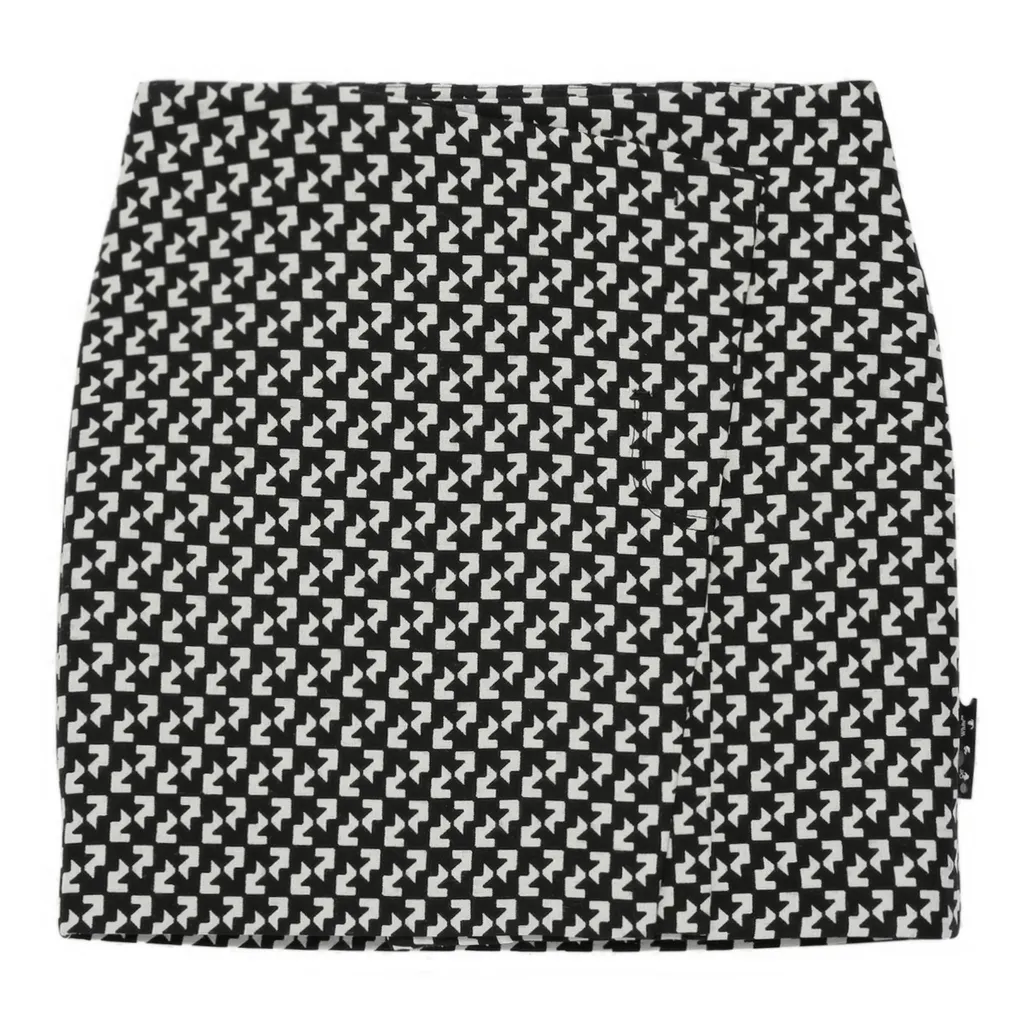 Off-White High-Waisted Abstract Print Mini Skirt