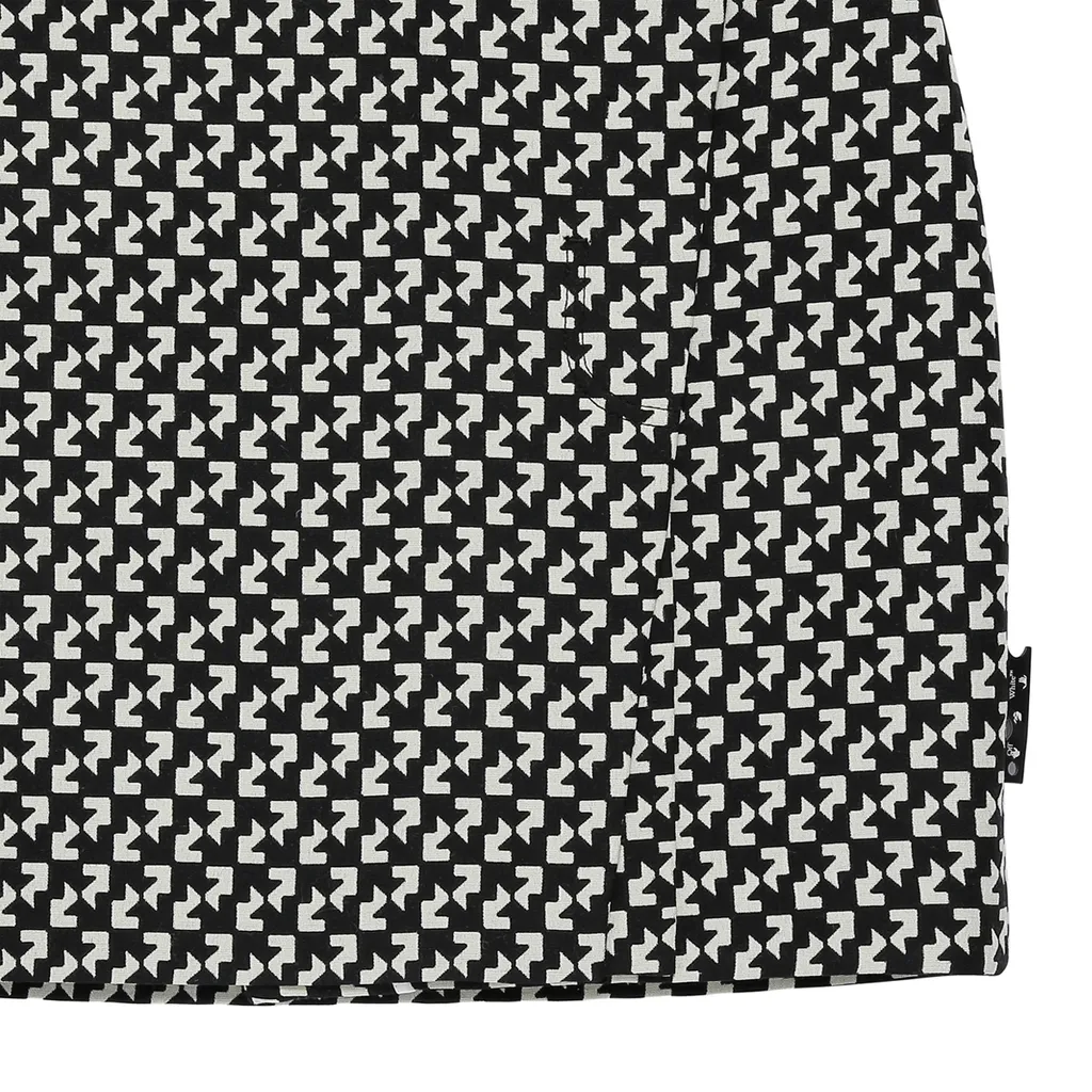 Off-White High-Waisted Abstract Print Mini Skirt