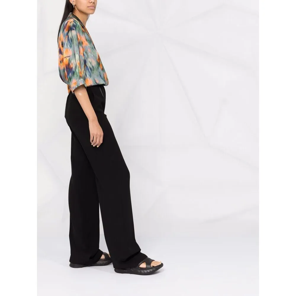 Abstract-Print Bowling Shirt