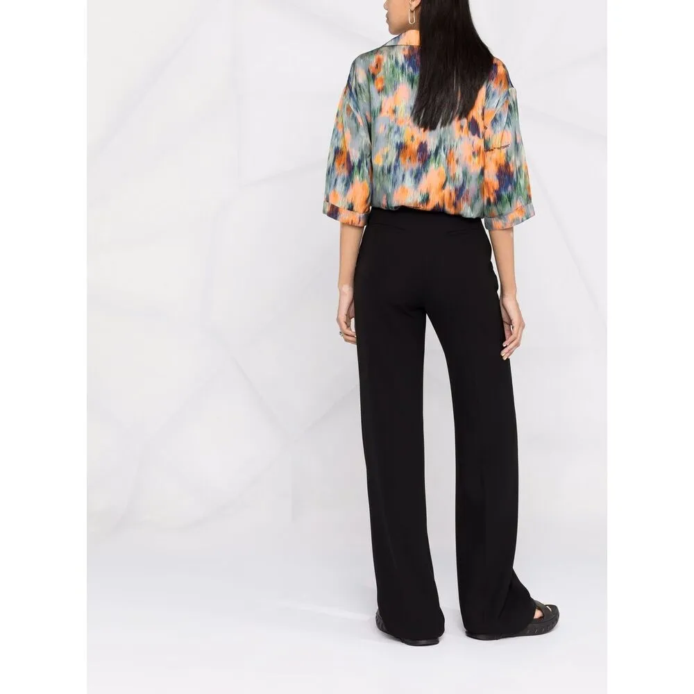 Abstract-Print Bowling Shirt
