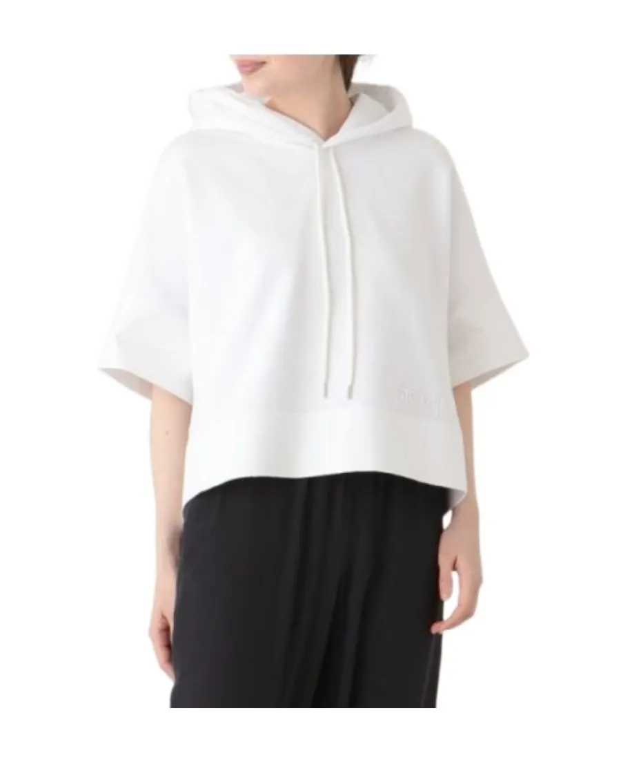 Cropped Short-Sleeve Hoodie