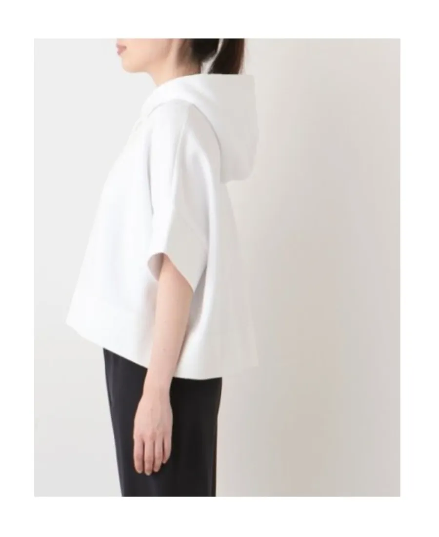 Cropped Short-Sleeve Hoodie
