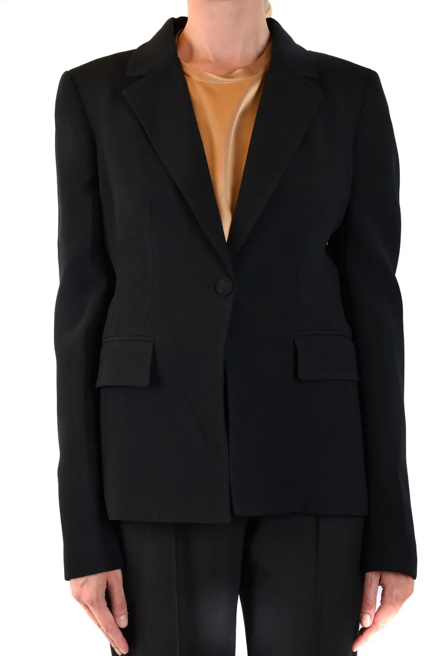 Notched-Lapels Single-Breasted Blazer