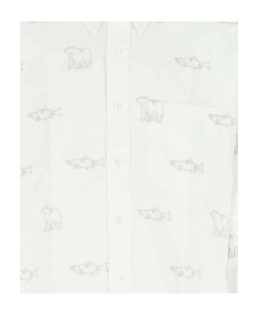 Animal-Embroidered Long-Sleeve Shirt