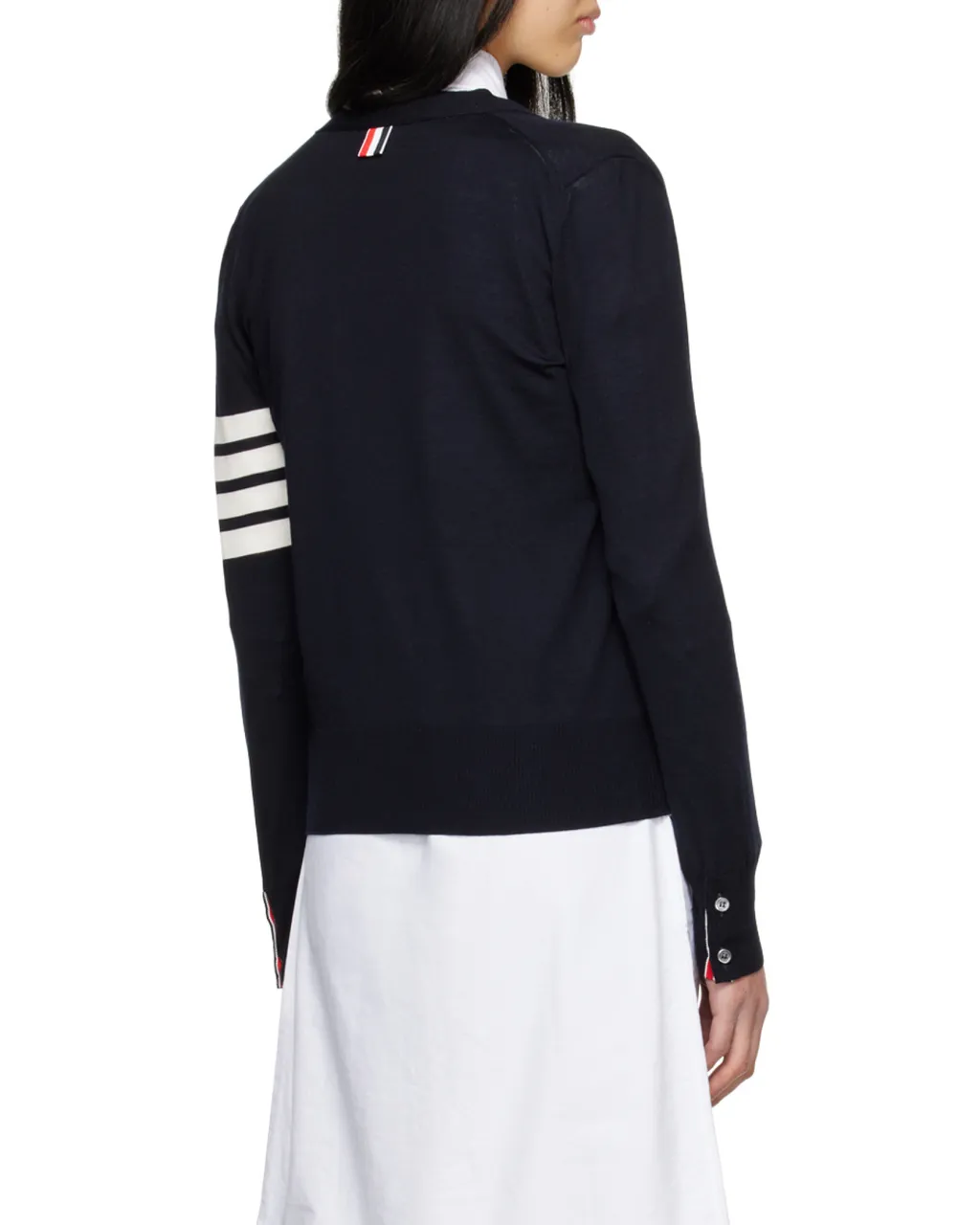 Thom Browne 4 Bar V-Neck Cardigan
