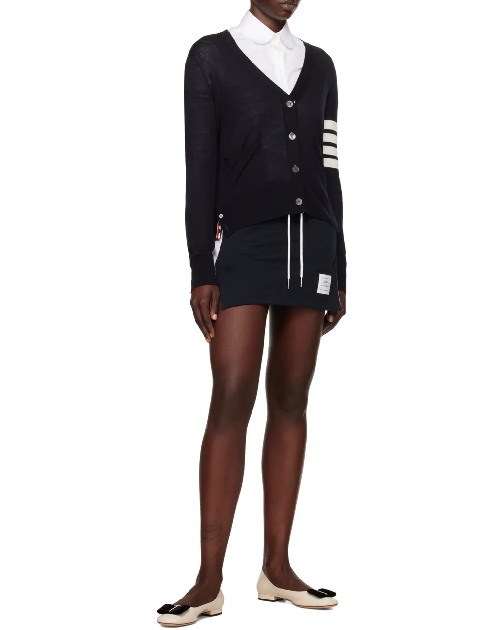 Thom Browne 4 Bar V-Neck Cardigan