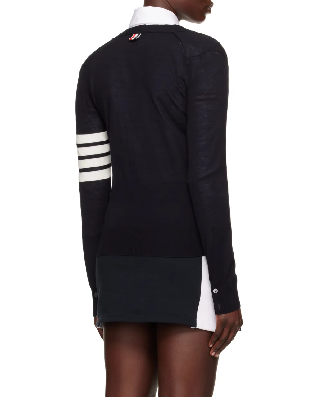 Thom Browne 4 Bar V-Neck Cardigan