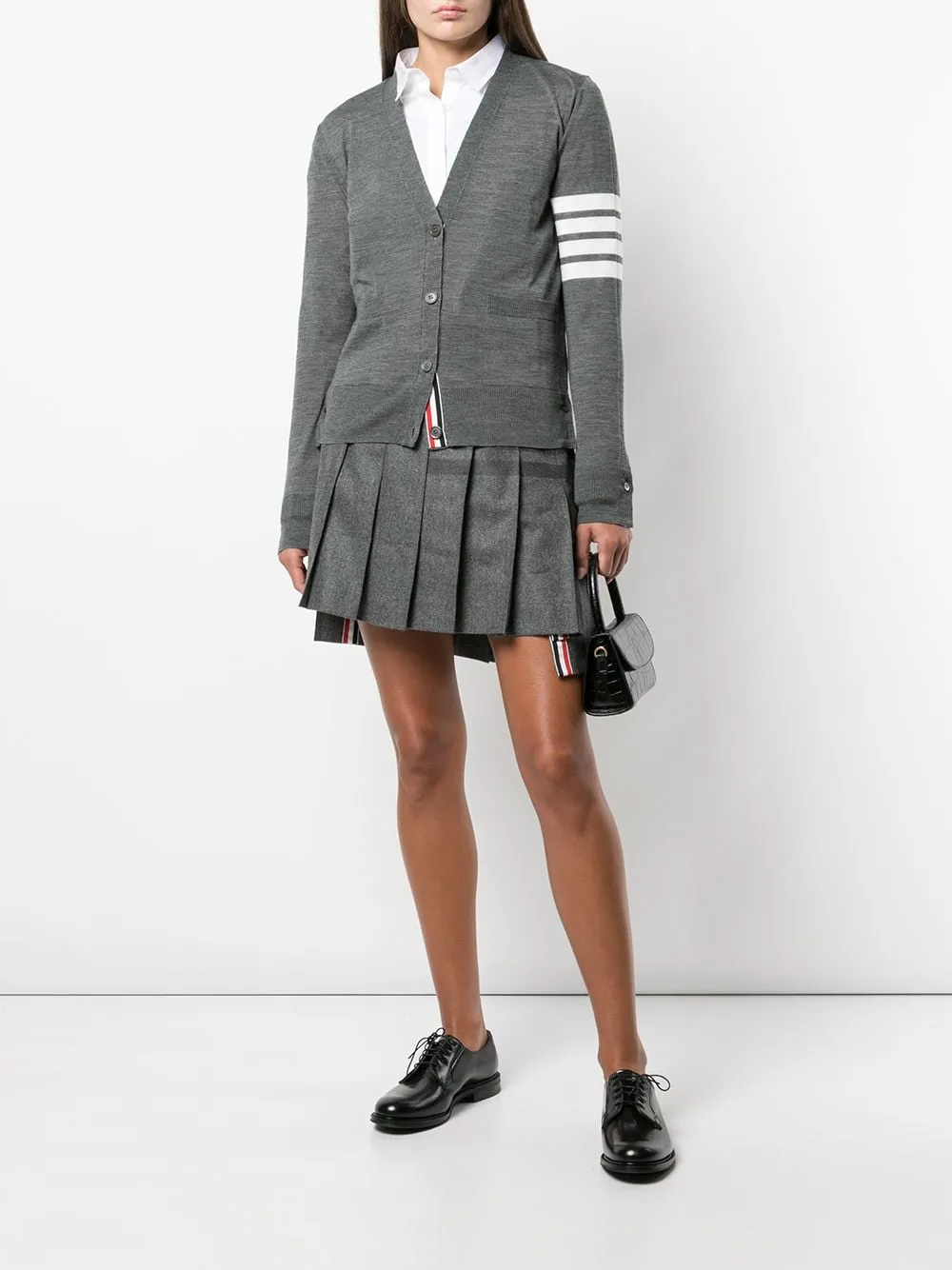 Thom Browne 4 Bar V-Neck Cardigan