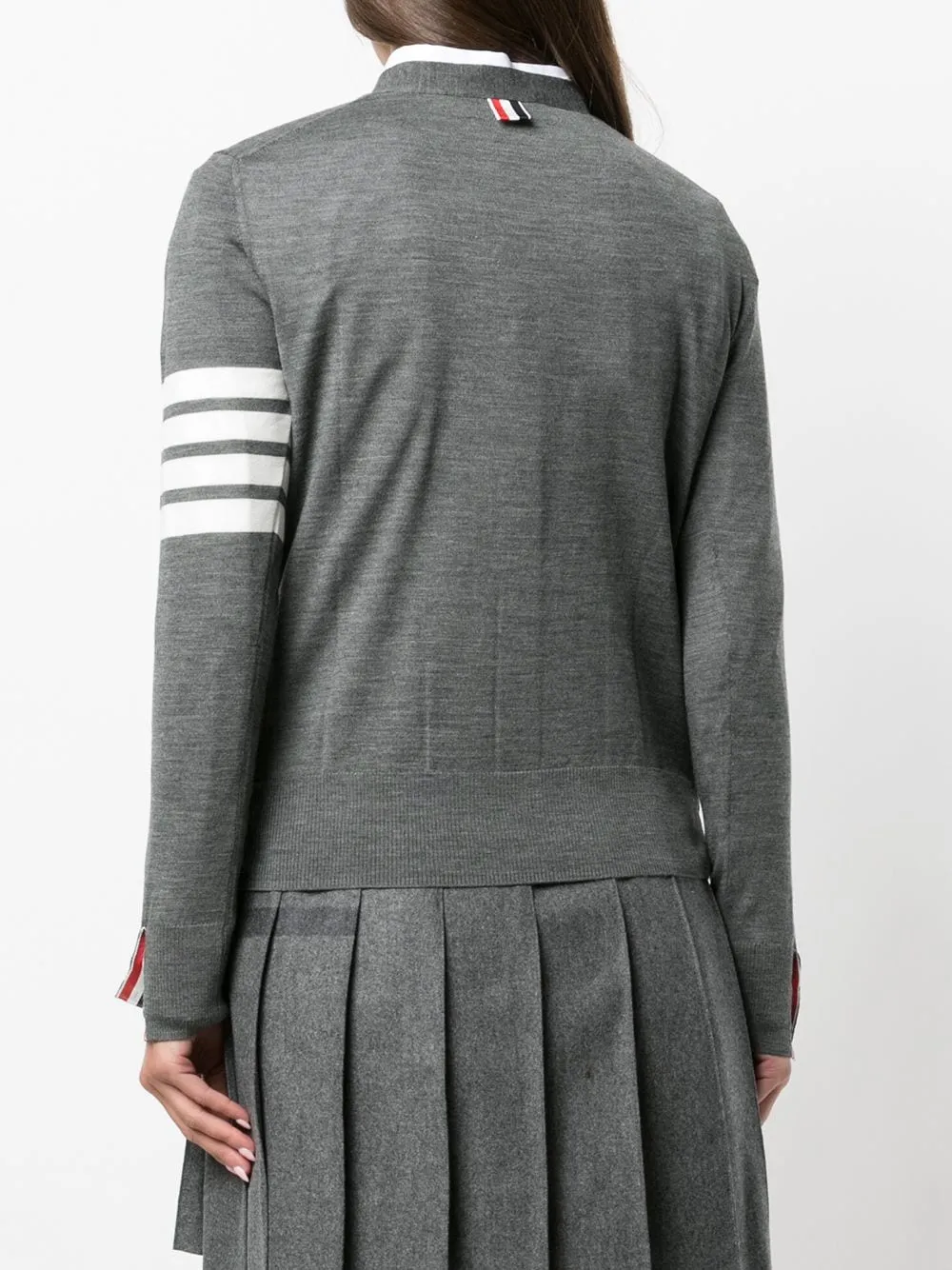 Thom Browne 4 Bar V-Neck Cardigan