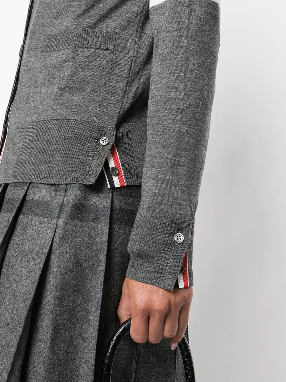 Thom Browne 4 Bar V-Neck Cardigan