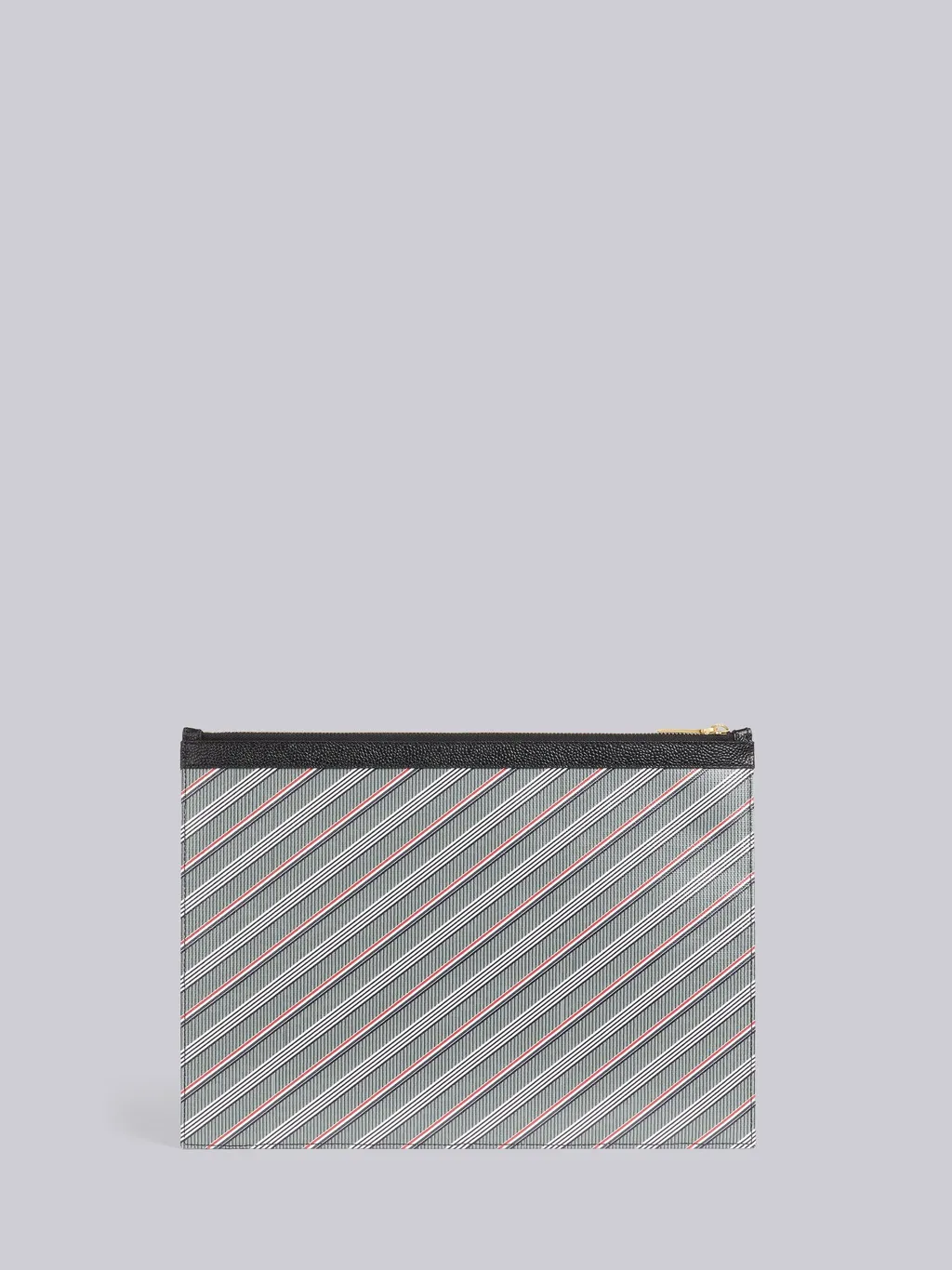 Striped Logo-Print Pouch