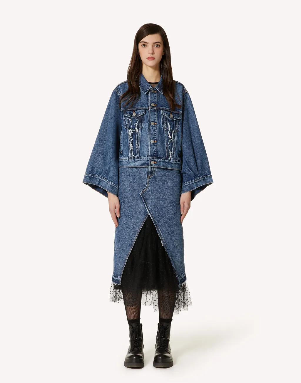 A-Shaped Denim Skirt