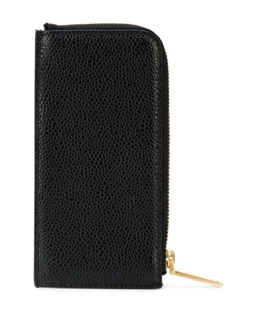 Thom Browne Pebbled Half-Zipped Around Wallet