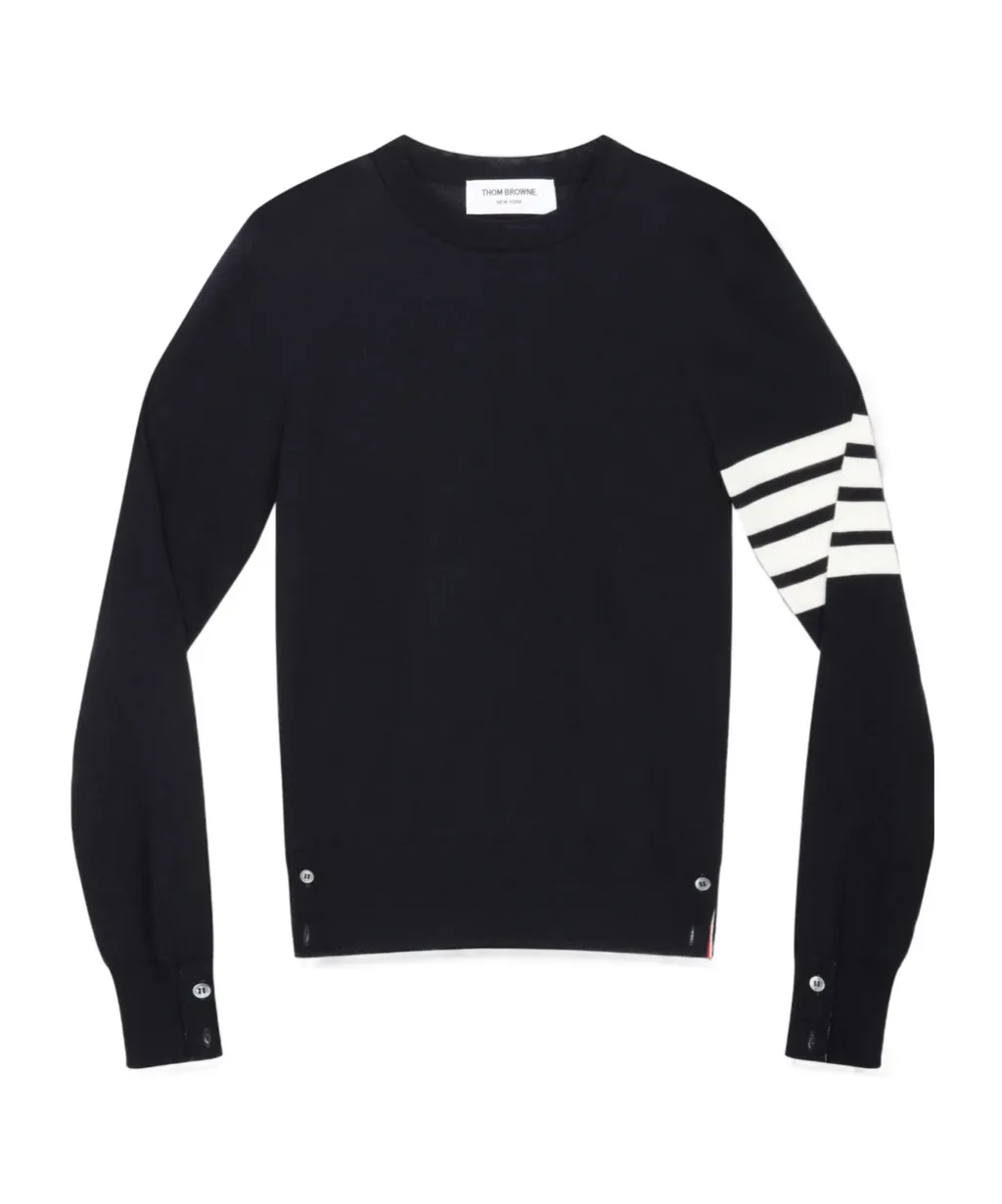 Thom Browne 4-Bar Ribbed Knit Sweater