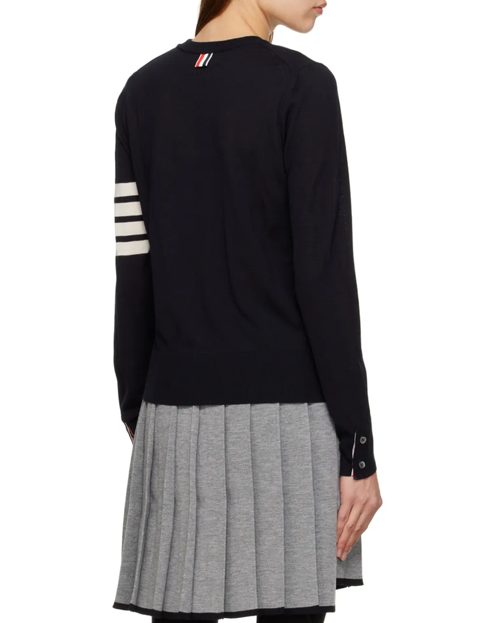 Thom Browne 4-Bar Ribbed Knit Sweater