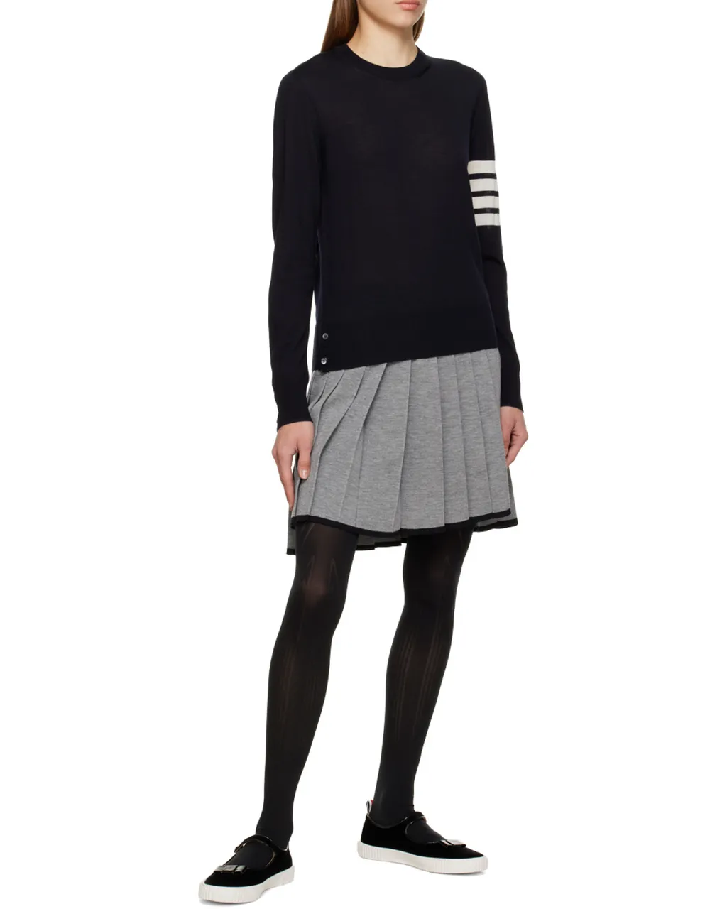 Thom Browne 4-Bar Ribbed Knit Sweater
