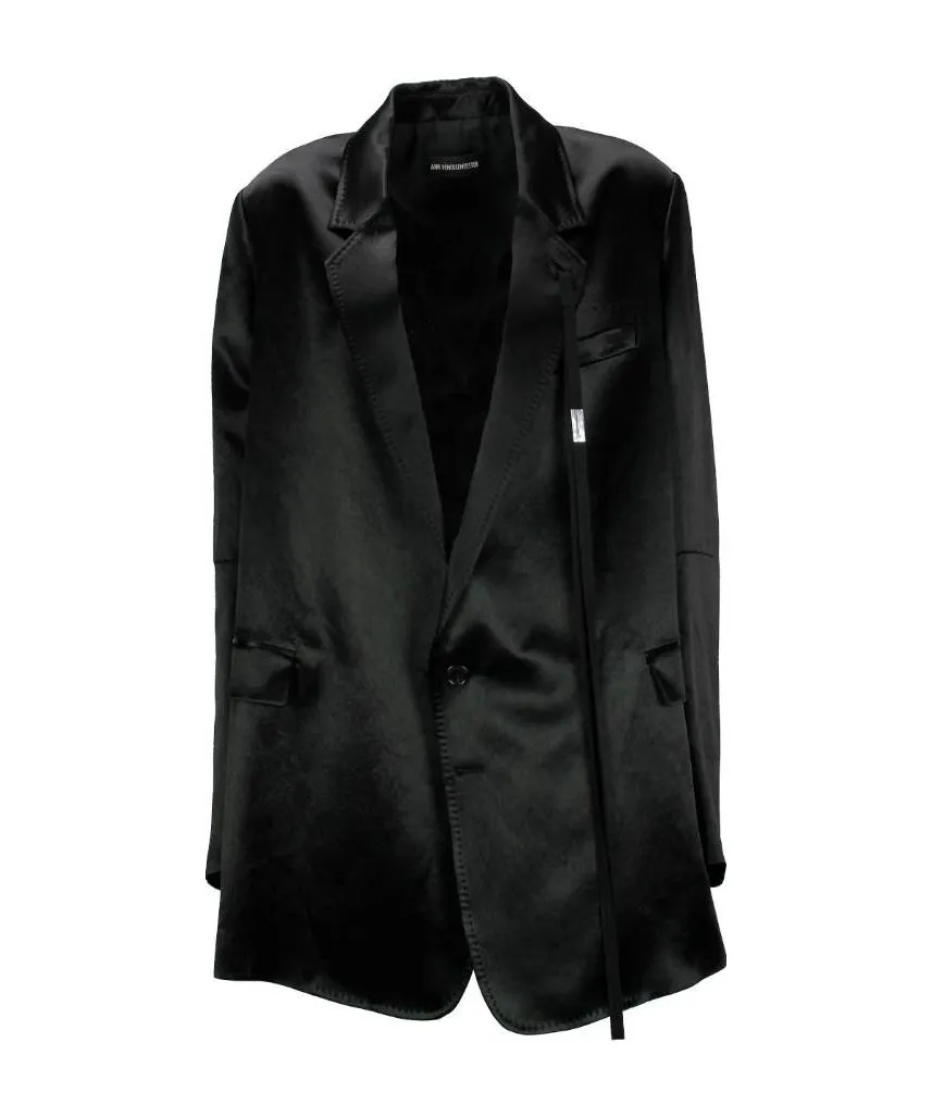 Polished Oversize Button-Up Blazer