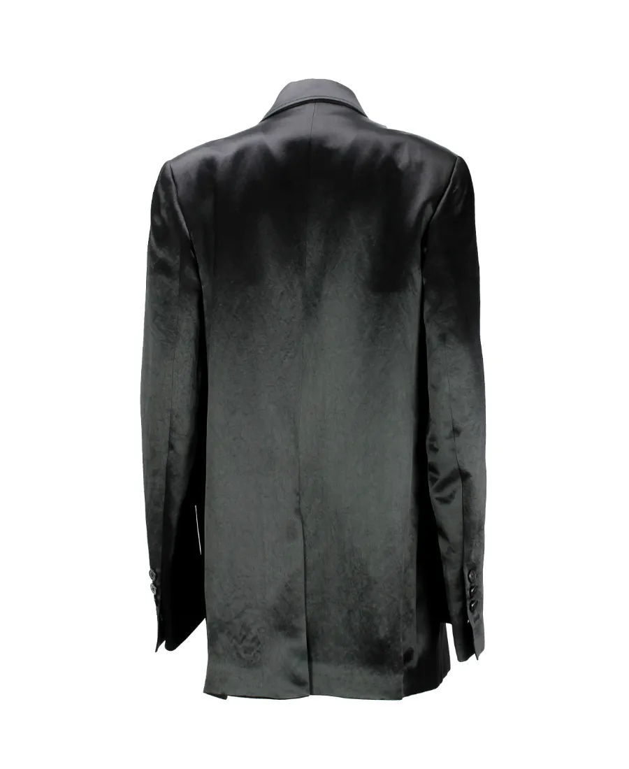 Polished Oversize Button-Up Blazer
