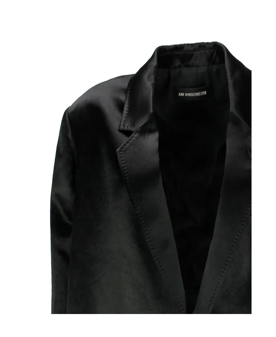 Polished Oversize Button-Up Blazer