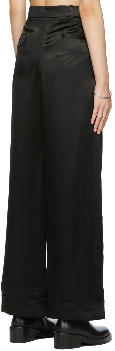 Satin Wide-Leg Trousers