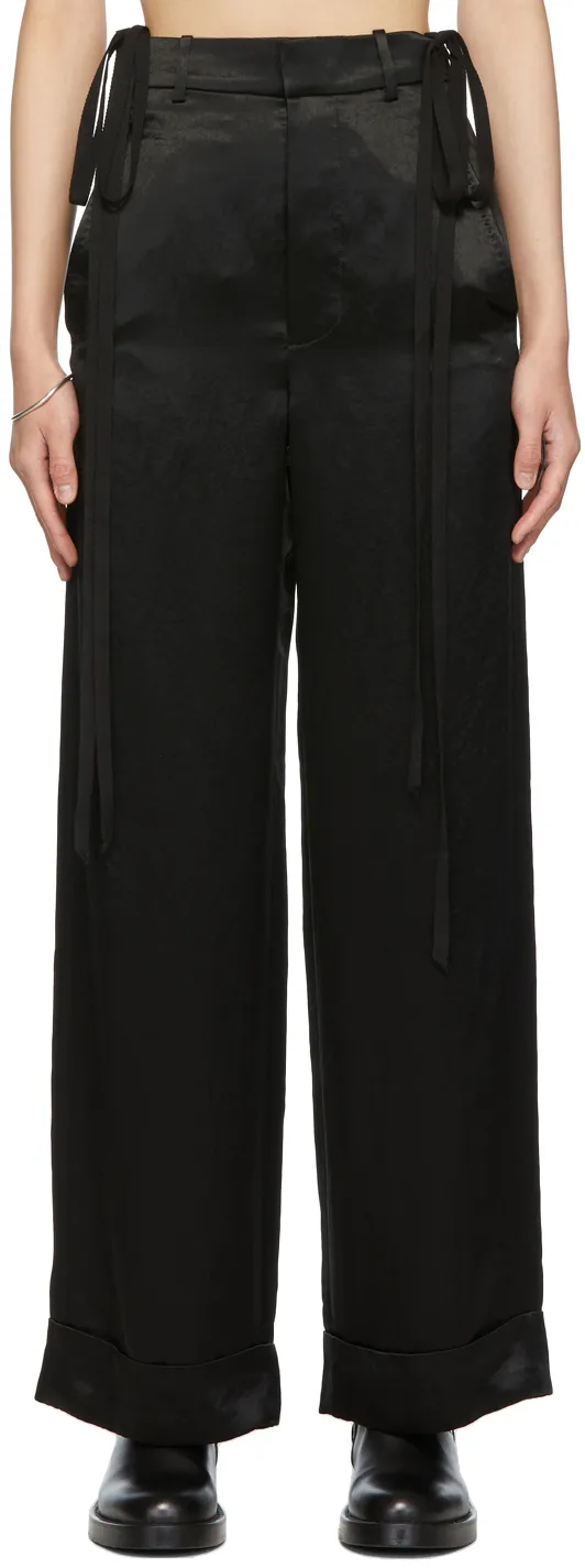 Satin Wide-Leg Trousers