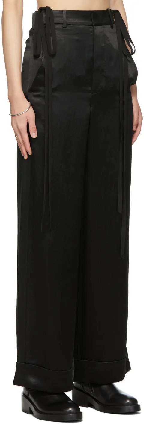 Satin Wide-Leg Trousers