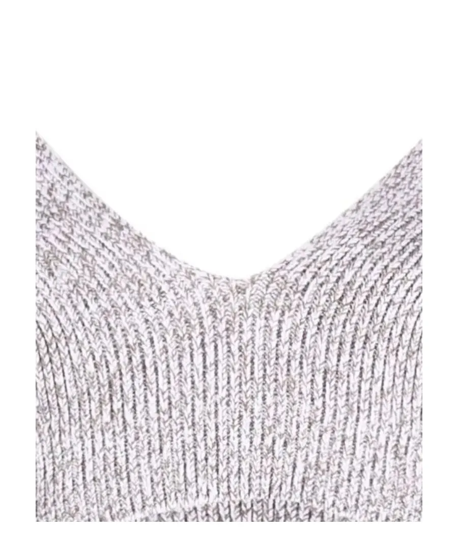 Off-White Languid Knitted Cropped Top
