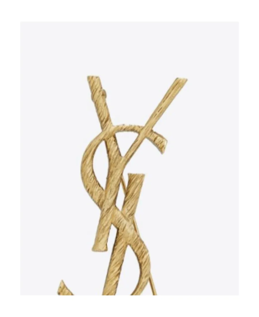 Saint Laurent Logo Letter Bar-Pin Fastened Brooch