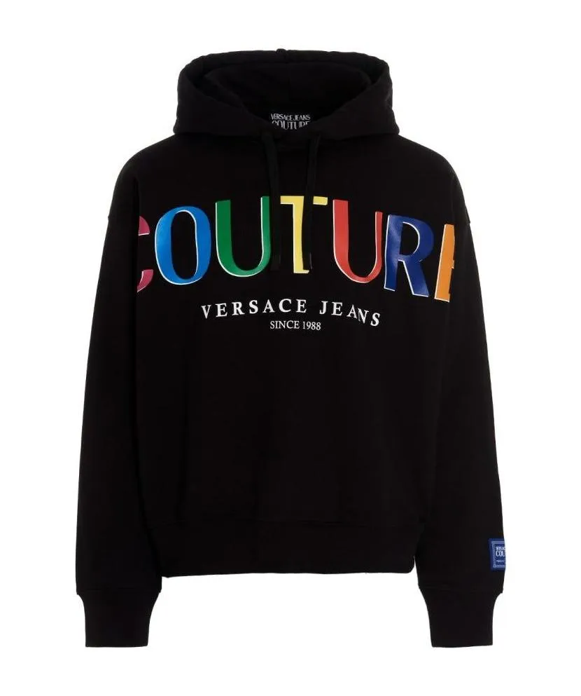 Versace Jeans Couture Logo Print Drawstring Hoodie