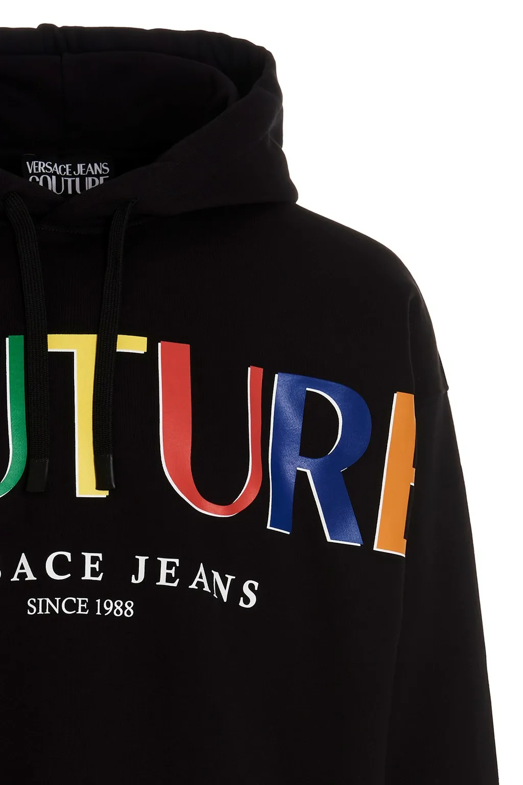 Versace Jeans Couture Logo Print Drawstring Hoodie