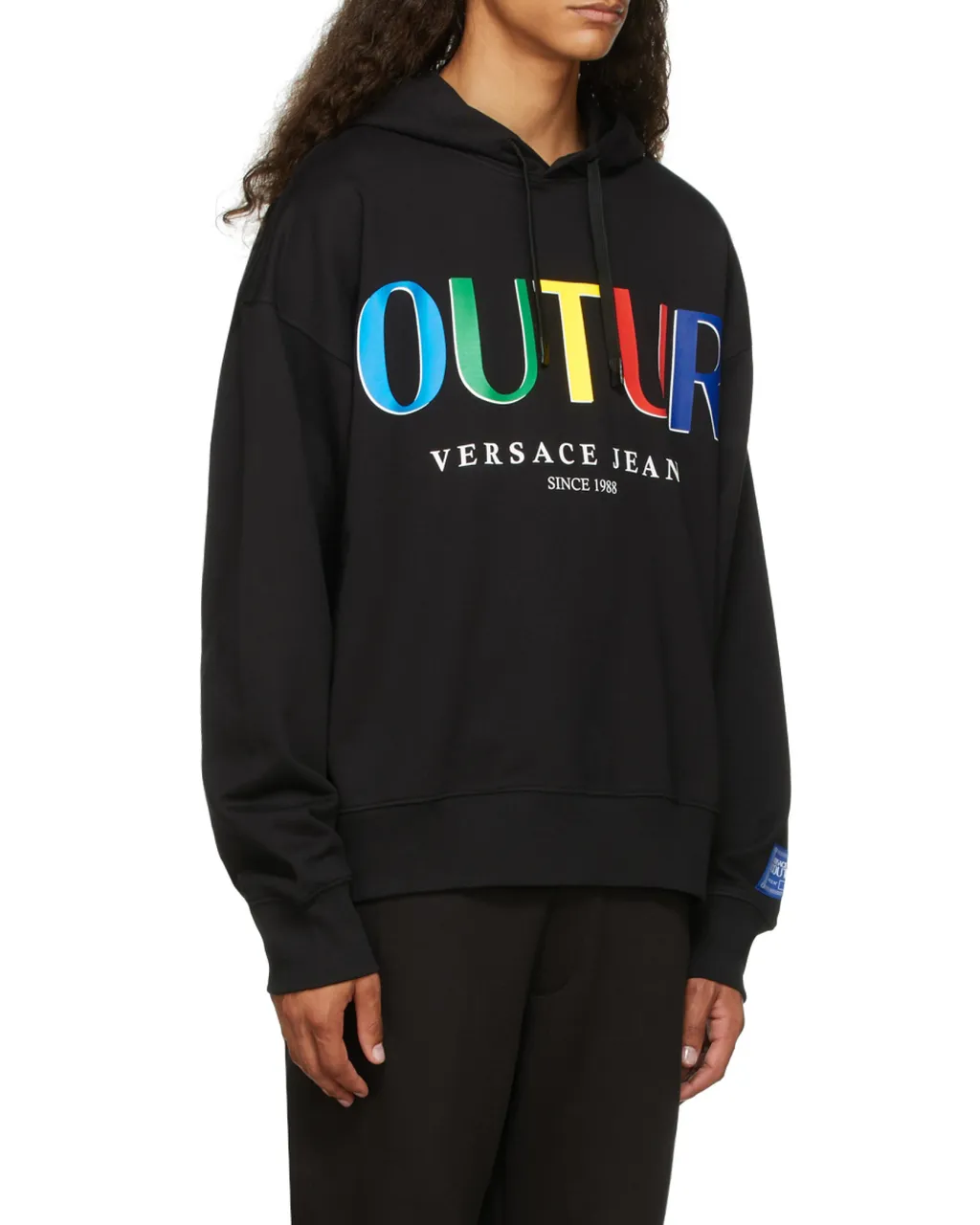 Versace Jeans Couture Logo Print Drawstring Hoodie