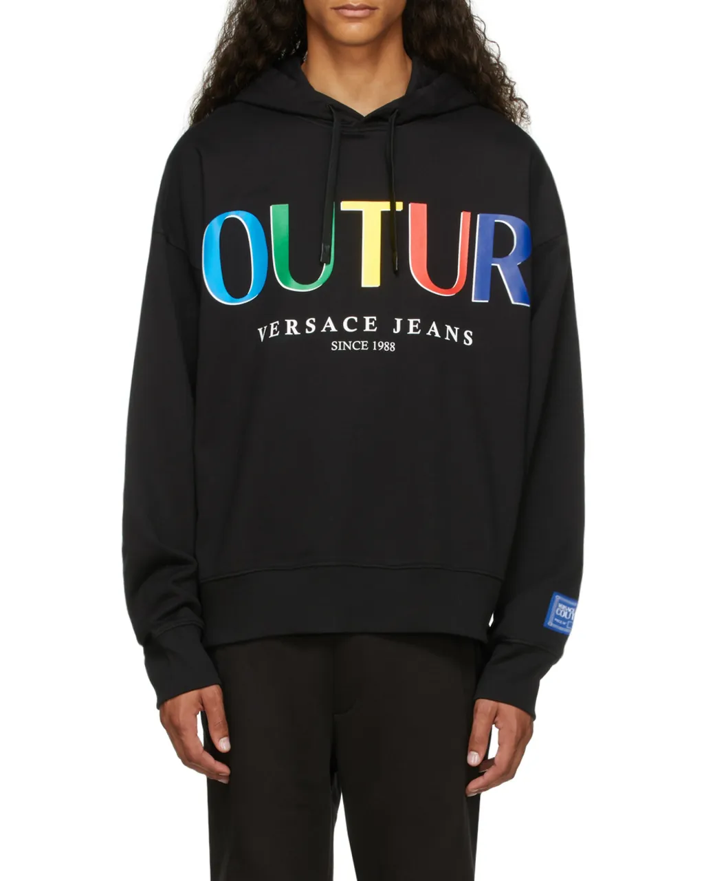 Versace Jeans Couture Logo Print Drawstring Hoodie