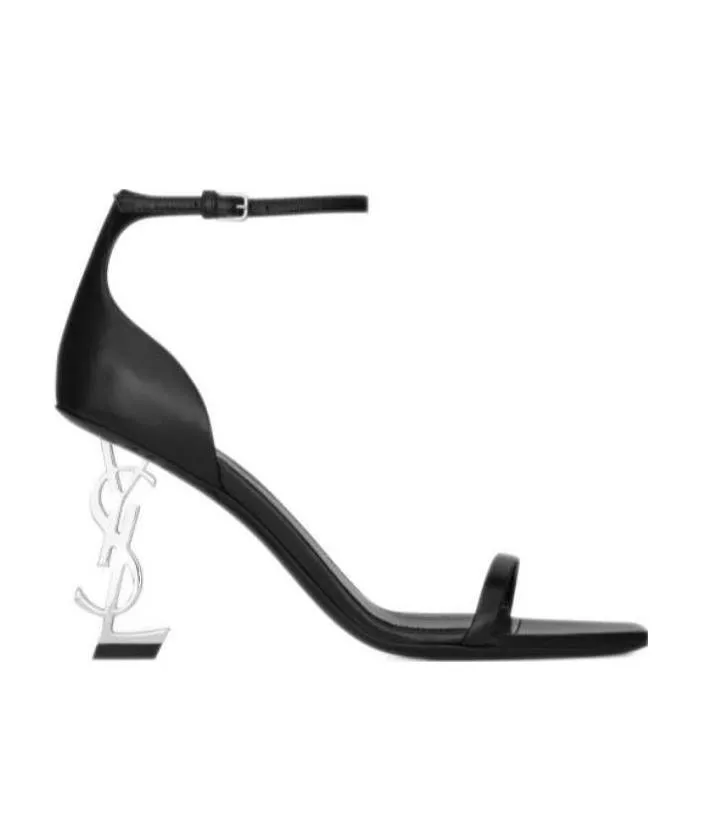Saint Laurent Opyum Square-Toe Sandals