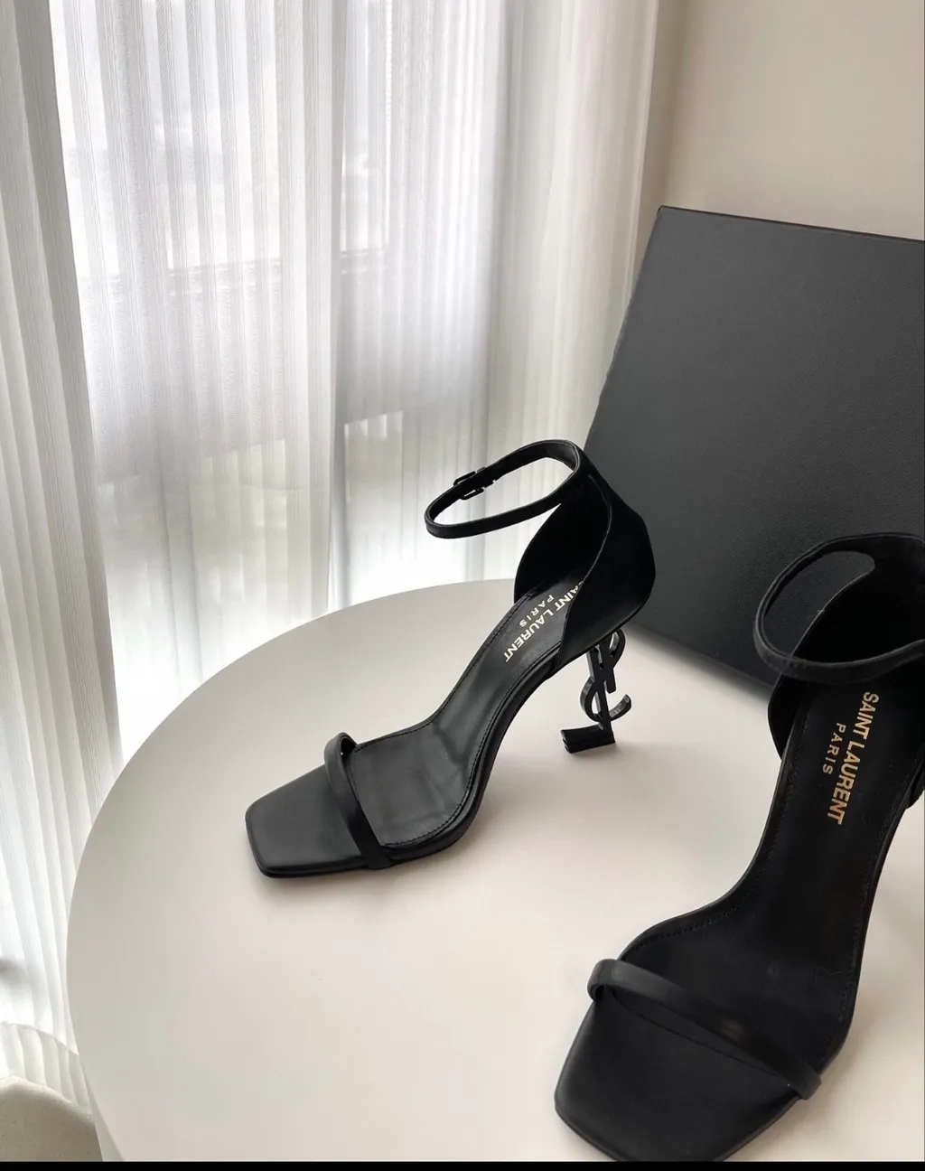 Saint Laurent Opyum Square-Toe Sandals