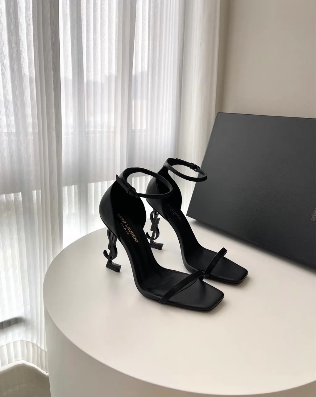 Saint Laurent Opyum Square-Toe Sandals