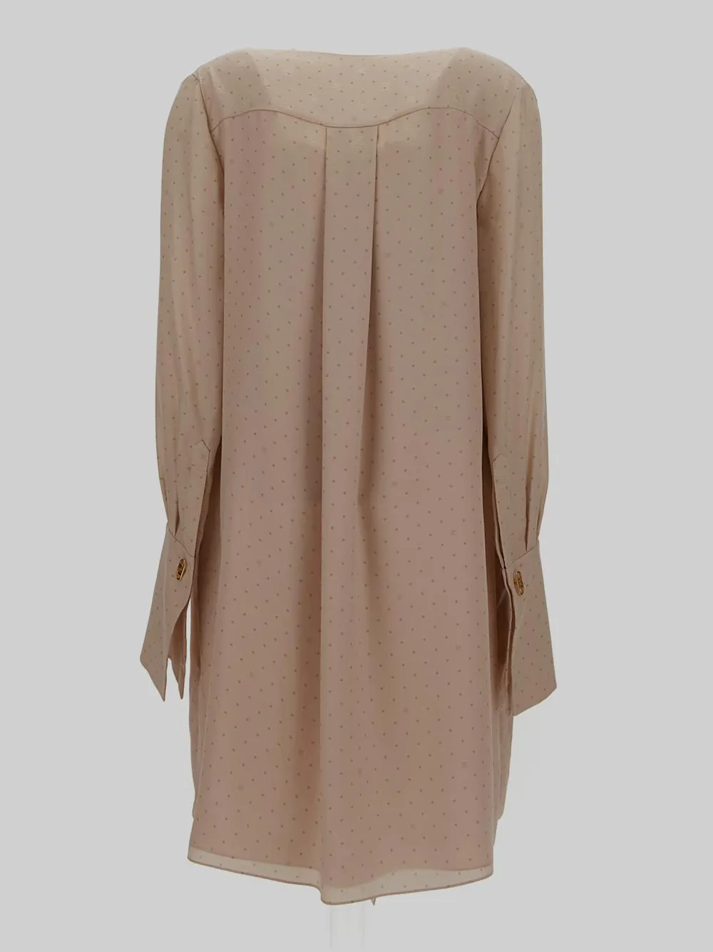 Fendi V-Neck Draped Asymmetric Dress