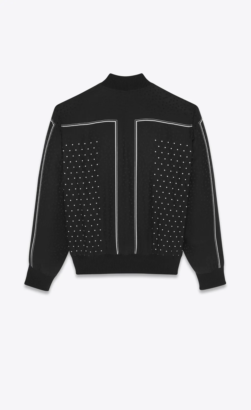 Polka-Dot Pattern Bomber Jacket