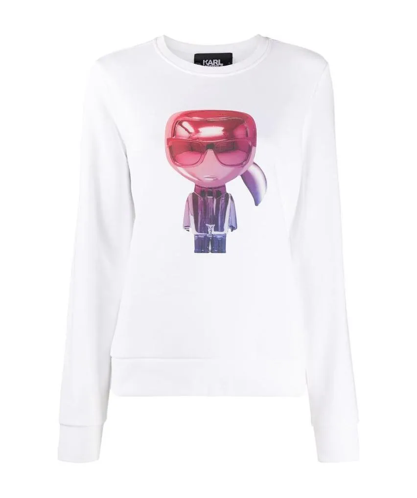 Long-Sleeved Sweater With Logo Printing Pattern
